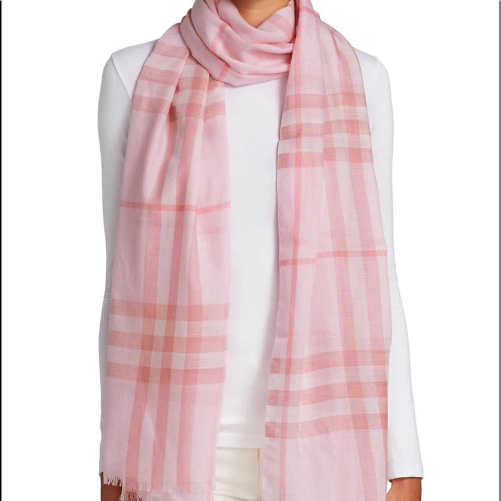 Giant Check Gauze Scarf